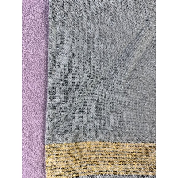 Vintage Handwoven California Plaid Throw Blanket Green & Yellow Woven MCM Knit - Picture 5 of 7